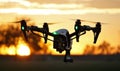 In Flight - Professional High Tech Camera Drone (UAV)