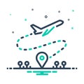 Mix icon for Flight, gps and plane