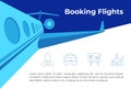 Flight illustration with icons