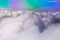 Flight images with clouds