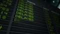 Flight Information Board - Delayed