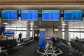 Flight Information Display Screens at PHX Airport Boarding Area