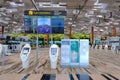 Flight information display screens, self check in kiosks and information panels