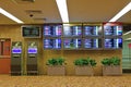 Flight Information Screen at Terminal 2 Changi Airport Singapore