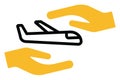 Flight insurance, icon