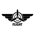 Flight logo, simple style