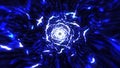Flight motion graphic in digital technology tunnel. Abstract digital background. Data flow information. Technology