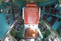 A flight officerÃ¢â¬â¢s cabin of an aerial cartography aircraft