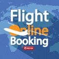 Flight Online Booking For Sale Banner.