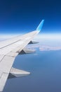 Flight over blue sea Royalty Free Stock Photo