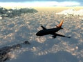 Flight over the clouds