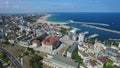 Flight over Constanta city and coastline, Romania