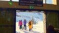 Flight over the famous village of Andermatt in Switzerland in winter