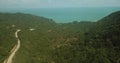Flight over the jungle of the island of Koh Phangan