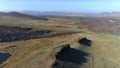 Flight Over Mountains with Birds in Khakassia