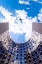 Flight over the business district of La DÃÂ©fense Royalty Free Stock Photo