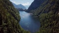 Aerial of Toplitzsee and Kammersee, Austria