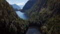 Aerial of Toplitzsee and Kammersee, Austria