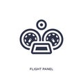 flight panel icon on white background. Simple element illustration from airport terminal concept