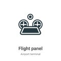 Flight panel vector icon on white background. Flat vector flight panel icon symbol sign from modern airport terminal collection