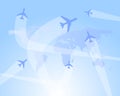 Flight routes background Royalty Free Stock Photo