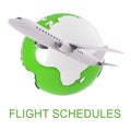 Flight Schedules Indicates Scheduled Airplane And Appointments 3d Rendering Royalty Free Stock Photo