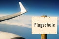 Flight school sign Royalty Free Stock Photo