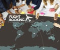 Flight Ticket Booking Destination Journey Concept Royalty Free Stock Photo