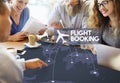 Flight Ticket Booking Destination Journey Concept Royalty Free Stock Photo