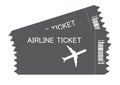 Flight ticket icon on white background. flat style. plane ticket icon for your web site design, logo, app, UI. aircraft ticket Royalty Free Stock Photo