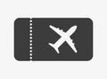 Flight ticket sign. Travel ticket vector icon