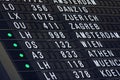 Flight Timetable Royalty Free Stock Photo