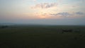 Flight to Sunset over the Khakassia Steppe