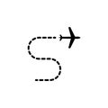 flight trajectory icon. Element of travel icon for mobile concept and web apps. Detailed flight trajectory icon can be used for we