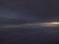 Flight trough the window at evening / vuelo desde la ventanilla al atardecer Royalty Free Stock Photo