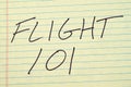 Flight 101 On A Yellow Legal Pad Royalty Free Stock Photo