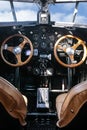 Flightdeck or cockpit of a 1929 Ford Trimotor Royalty Free Stock Photo