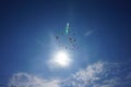 Flighting in the blue sky balloons