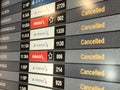 Flights cancelled. Global travel restriction.