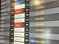 Flights cancelled. Global travel restriction.