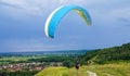 Flights from the mountain by paragliders