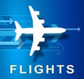 Flights Plane Overseas Vacation Or Holiday 3d Illustration