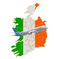 Flights to Ireland, travel concept. 3D rendering