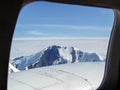 Flightseeing view of mountains in Denali National Park and Preserve near Talkeetna, Alaska Royalty Free Stock Photo