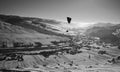 Fligt over Romanian valley