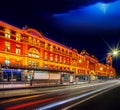 Flinder train street station at night in Melbourne in Australia Royalty Free Stock Photo