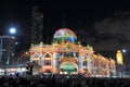 Flinders station night cityscape Melbourne