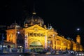 flinders street railway station in central melbourne city australia Royalty Free Stock Photo