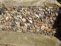 Flint in church wall Royalty Free Stock Photo