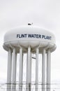 Flint, Michigan: Flint Water Plant Tower Royalty Free Stock Photo